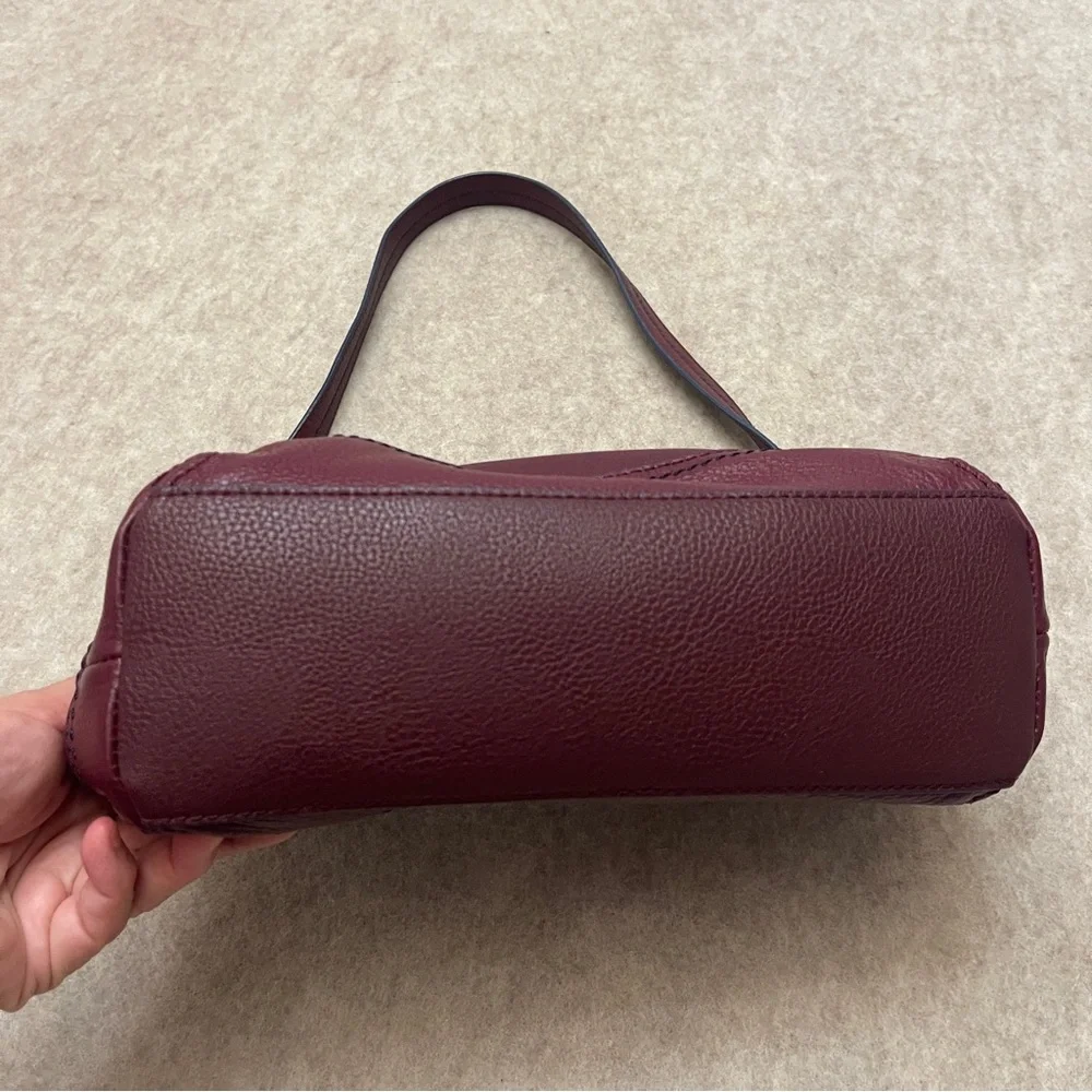 The Sak Marrón Soft Leather and Suede Hobo Zip Shoulder Handbag Purse